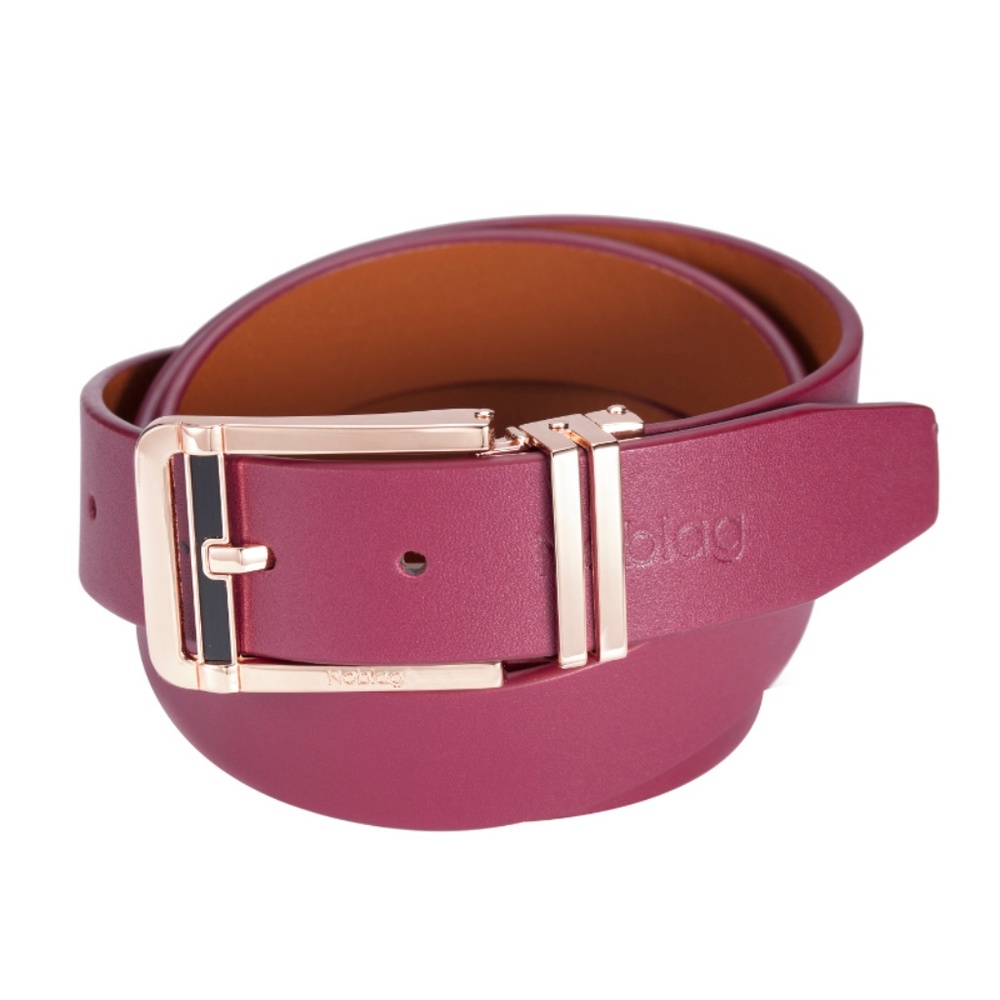 Noblag Men's Dress Belt Clamp Burgundy